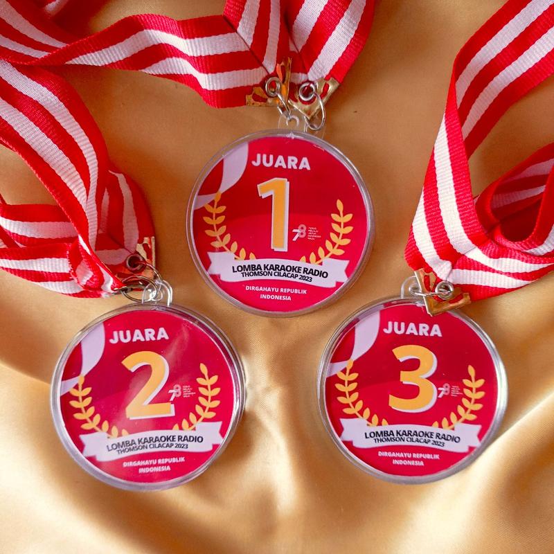 Medali Lomba Juara Turnamen Agustusan Custom Akrilik Diameter 7cm Bisa Request Tulisan Nama Lomba Kompetisi Event Turnamen Medali Lomba Juara Turnamen Agustusan Custom Akrilik Diameter 7cm Bisa Request Tulisan Nama Lomba Kompetisi Event Turnamen
