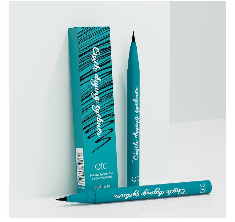 Product Introduction of QIC Cool Black Quick-Dry Eyeliner Pen, Smudge-Proof, Waterproof, Sweat-Resistant Liquid Eyeliner Pen, Aegyo-sal Pen waterline  eyeliner jeffree star  eyeliner demitra  lip  liner chiara  eyeliner demitra  lip  liner brush lipstick  hubabah  original 10