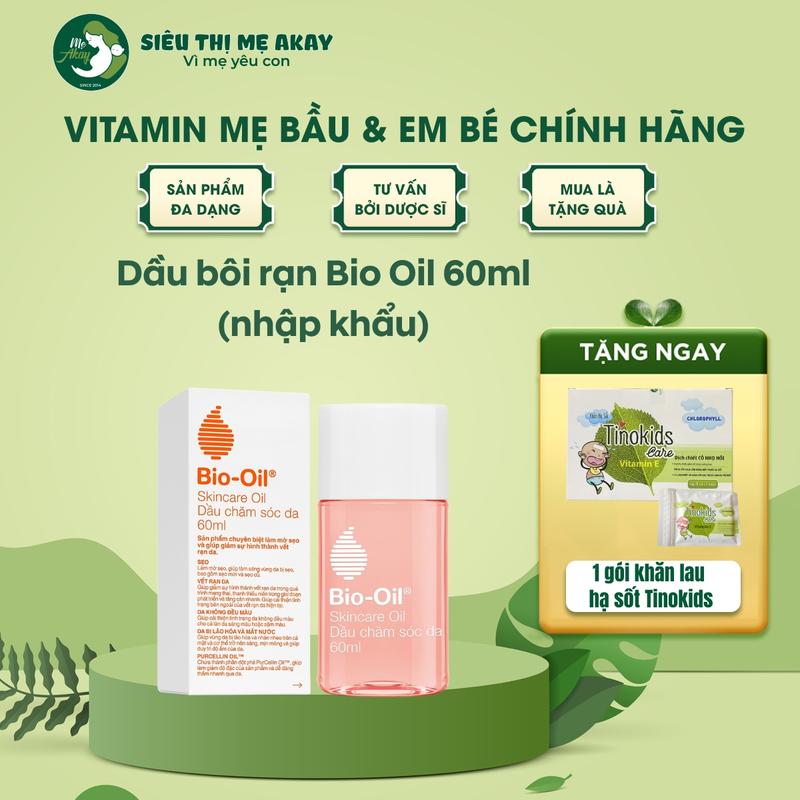 Bio oil, dầu chăm sóc da giúp cải thiện rạn da cho phụ nữ có thai và sau khi sinh, bào chế thảo dược thiên nhiên, dung tích 60 và 125ml