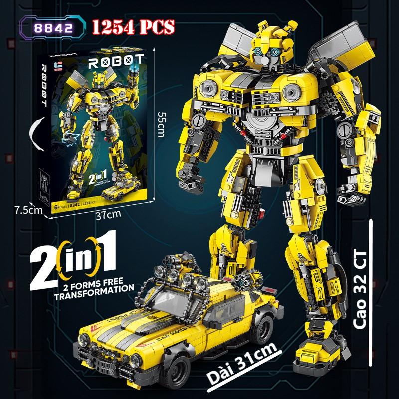 1254 CHI TIẾT - HÀNG CHUẨN - BỘ ĐỒ CHƠI XẾP HÌNH Mô Hình ROBOT Transformer OPTIMUS - Bumblebee Robot Người Máy Biến Hình