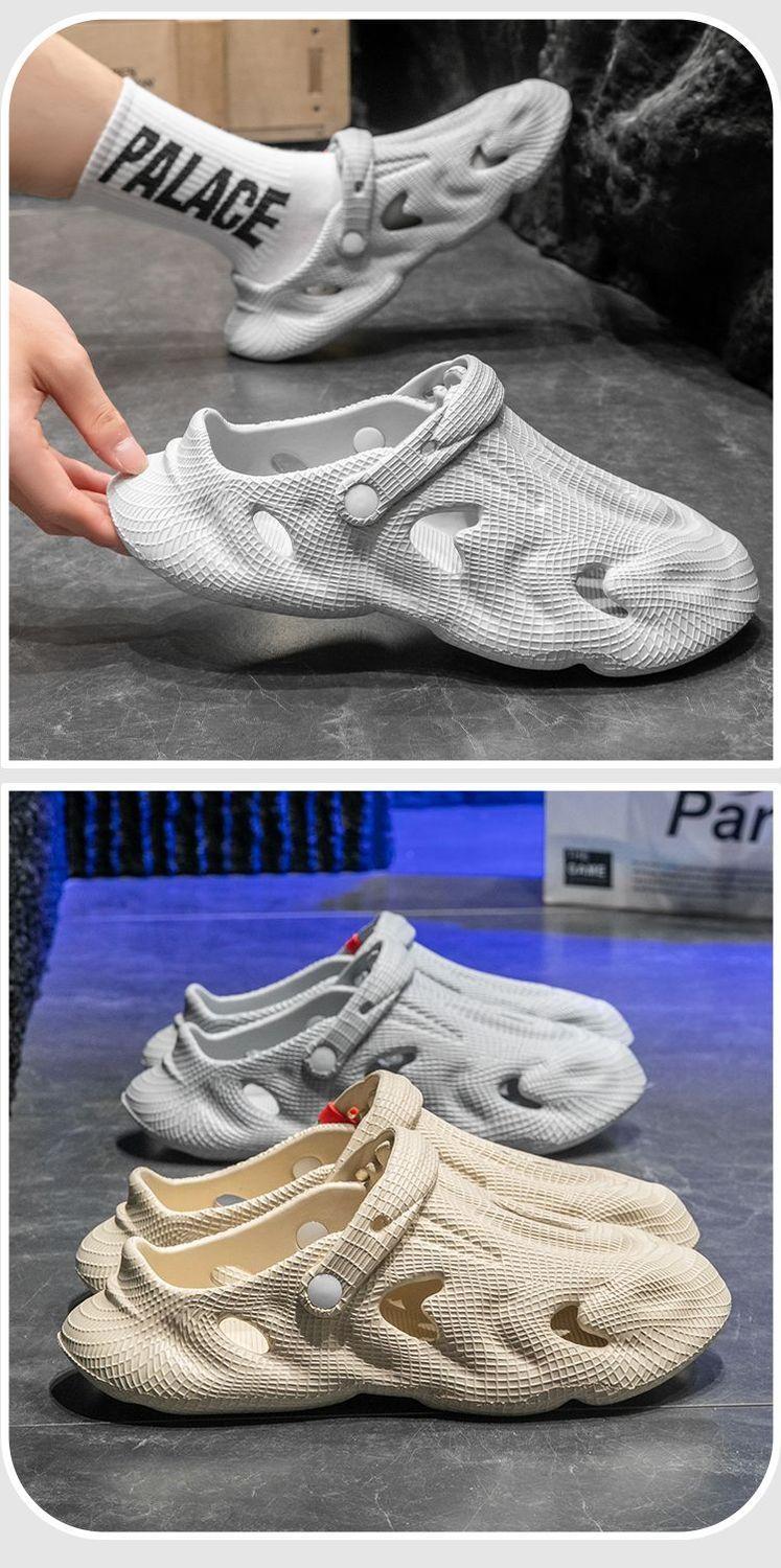 Product Introduction of Waste Soil Wind Cocoon Breaking Series Men's Outdoor Casual 2025 New Beach Sports Two-Way Wear Driving Non-Slip Pump 15
