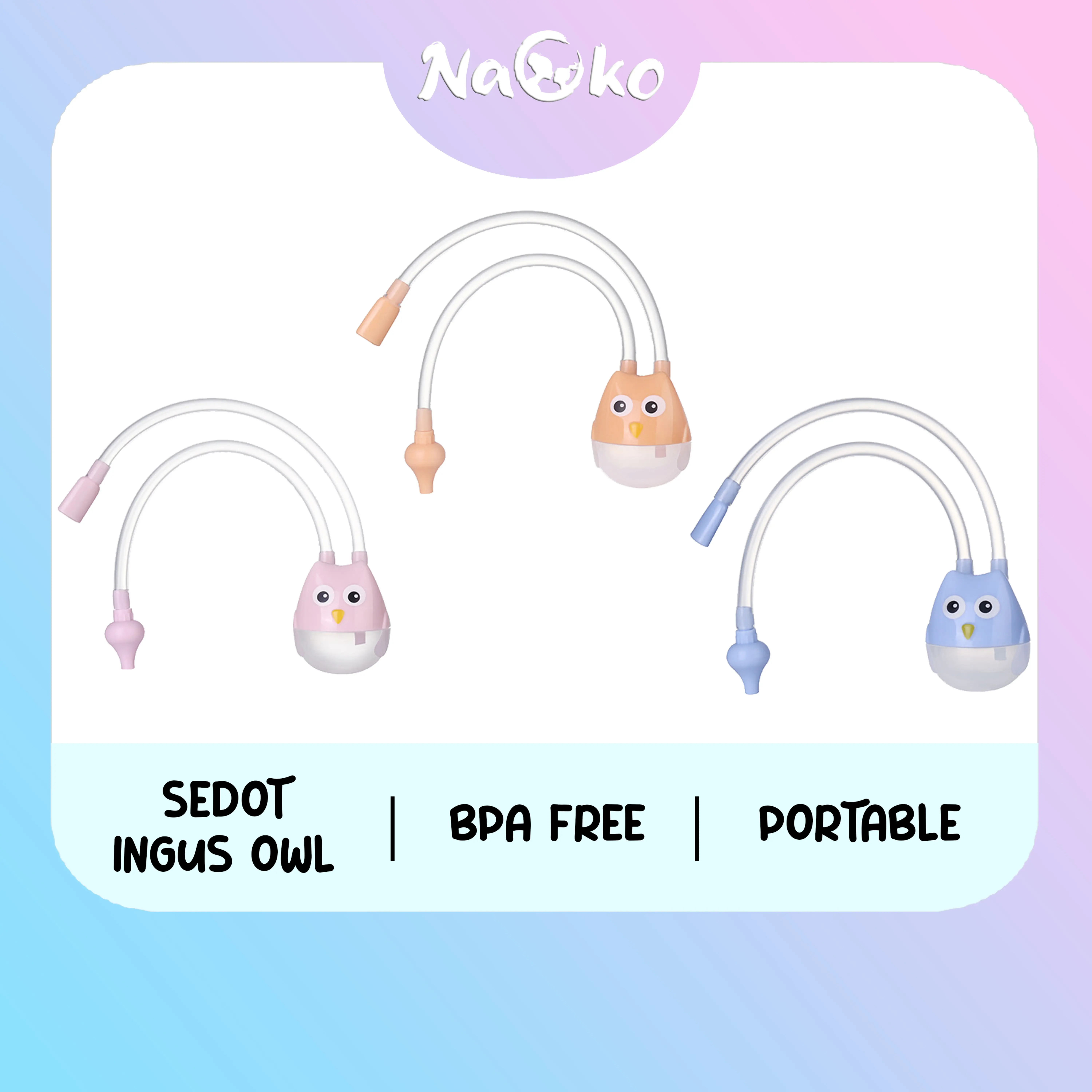 Nasal Aspirator Sedot Ingus Bayi Karakter Owl Model Selang READY STOCK Bayi Baru lahir Balita Cewek Cowok
