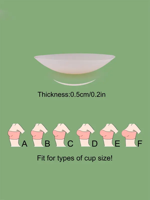 Women's Solid Color Silicone Nipple Cover, 1 Pair Soft Comfortable Breathable Nipple Cover For Daily Wear, Lingerie Accessories For All Seasons 8