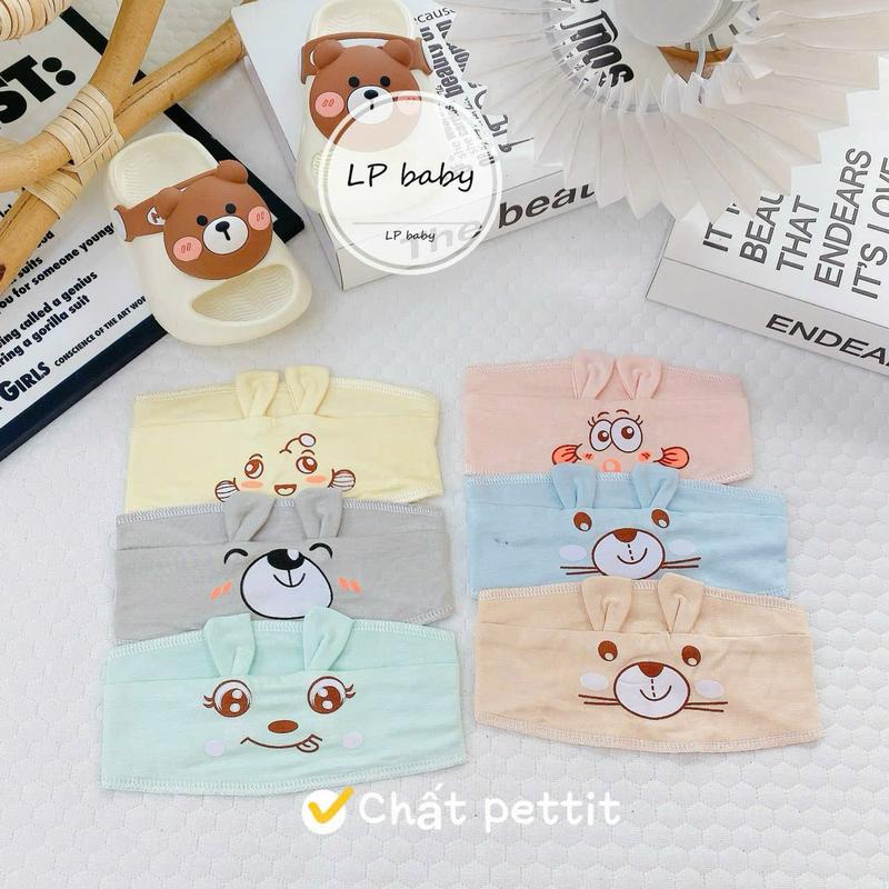  Combo 3 5 Che Thóp Cho Bé Sơ Sinh Thun Lạnh Petit Mềm Mịn Họa Tiết Hình Thú Dễ Thương CT06 