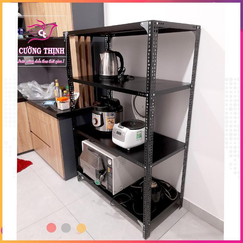 Kệ sắt v lỗ 4 tầng, Cao 1m5 x dài 1m x rộng 40cm, giá rẻ