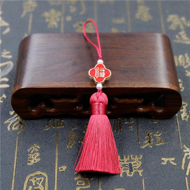 Tua rua mặt chữ phước chỉ đỏ 5cm nhiều màu trang trí may mắn nhỏ gọn 4