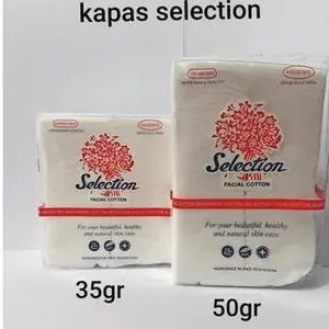 kapas selection untuk perawatan wajah / muka facial cotton 35 gr / 50 gr putih