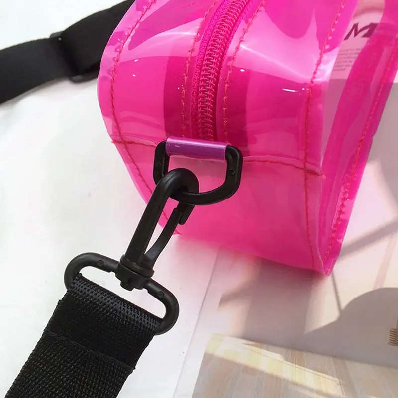 Túi Tote Nhỏ, Thời Trang, Màu Pastel Laser, Chất Liệu PVC, Túi Messenger Đeo Vai Thạch, Túi Đeo Chéo 6