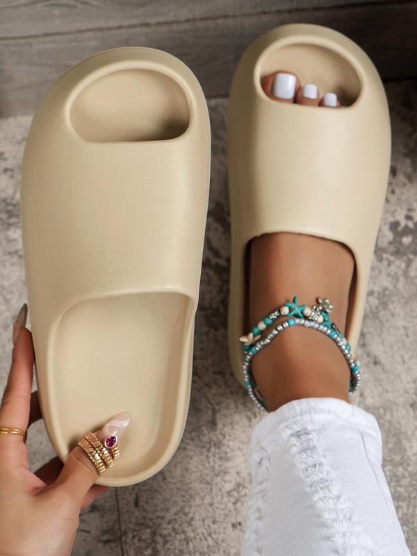 Women's Summer 2024 Solid Non-slip Slides, Soft Comfortable Lightweight Eva Slippers for Bathroom, Pool, Spa, Casual Home Slippers for Indoor and Outdoor Wear As Gifts 7