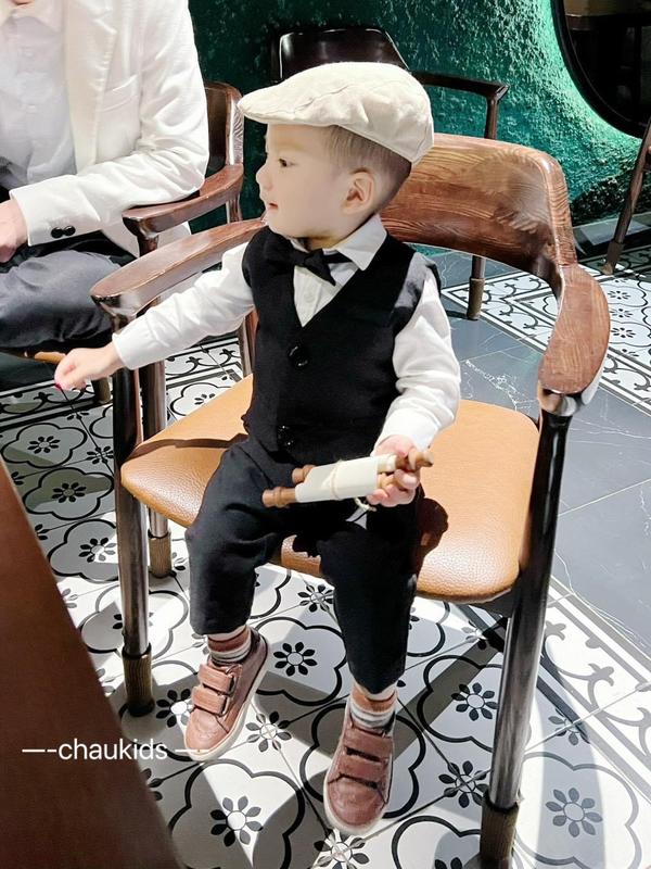 Set vest - Sơ mi công tử - Gile - Nơ - Quần dài cho bé trai, Set 3 chi tiết Công Tử cho bé từ 8-17kg - N6 vest  cho