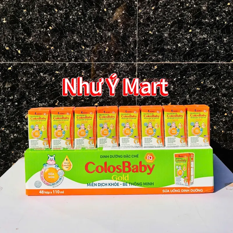 vitadairy-(thùng 48 hộp 110ml )Sữa pha sẵn COLOSBABY gold/iq cho bé 6