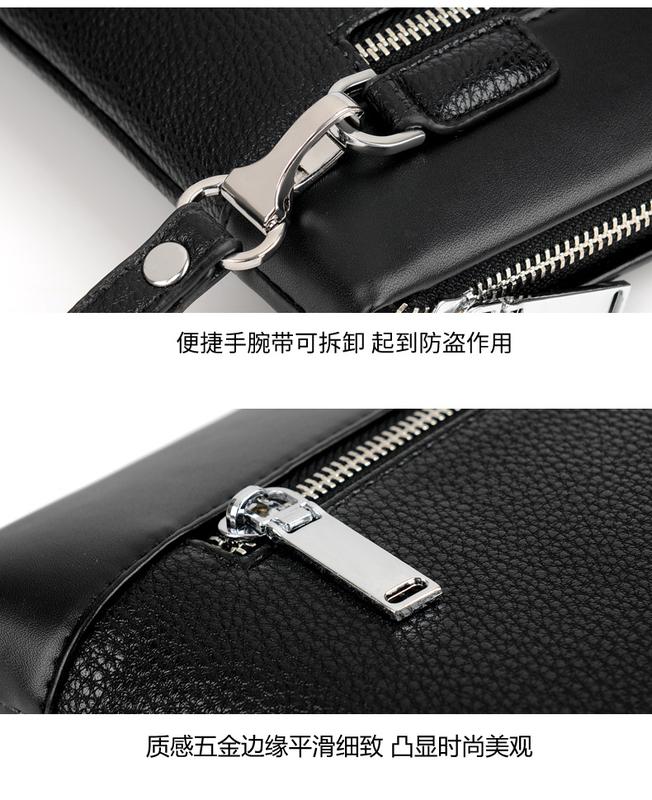 Product Introduction of Kangaroo Men's Handbag Fashionable Casual Large Capacity Clutch Male Clutch Male Clutch Soft Leather Envelope Bag Men's Bag 33