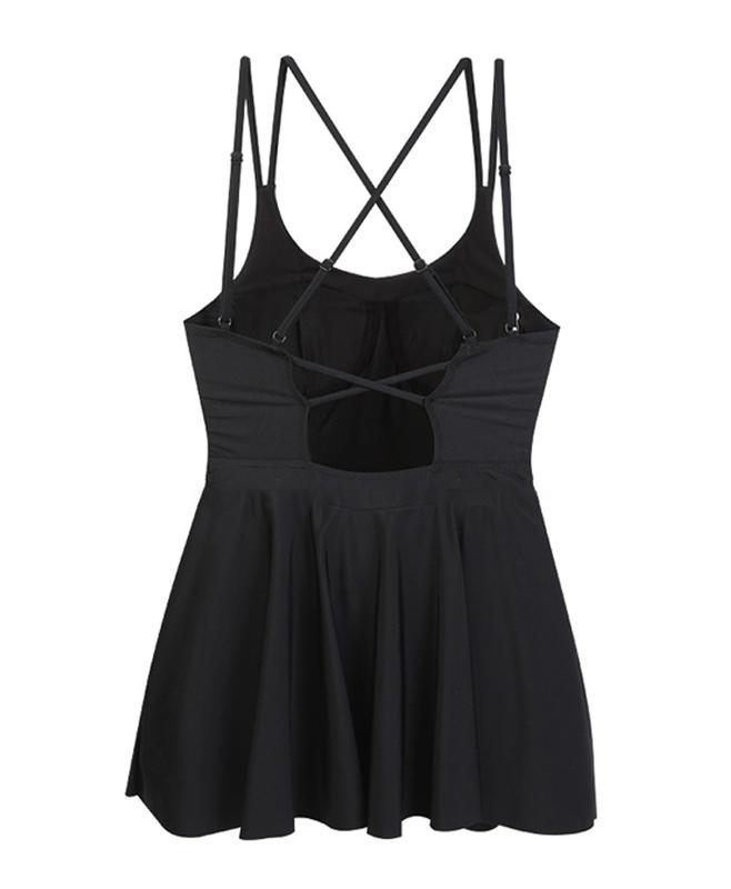 Product Introduction of 2023 New Korean One Piece Swimsuit Women Bathing Suit Solid Sexy Slip Dress Halter Bikini Set Hot Spring Swimwear 26