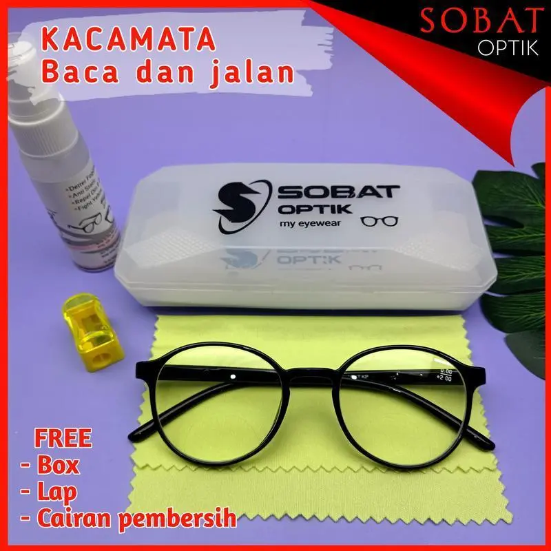 PROMO kacamata baca dan jalan antiradiasi blueray Free Box Lap Dan Cairan Pembersih FLASH SALE