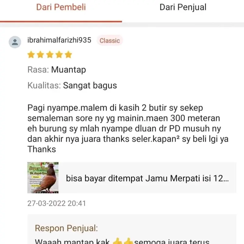 Jamu Merpati Superthor isi 120 butir 3