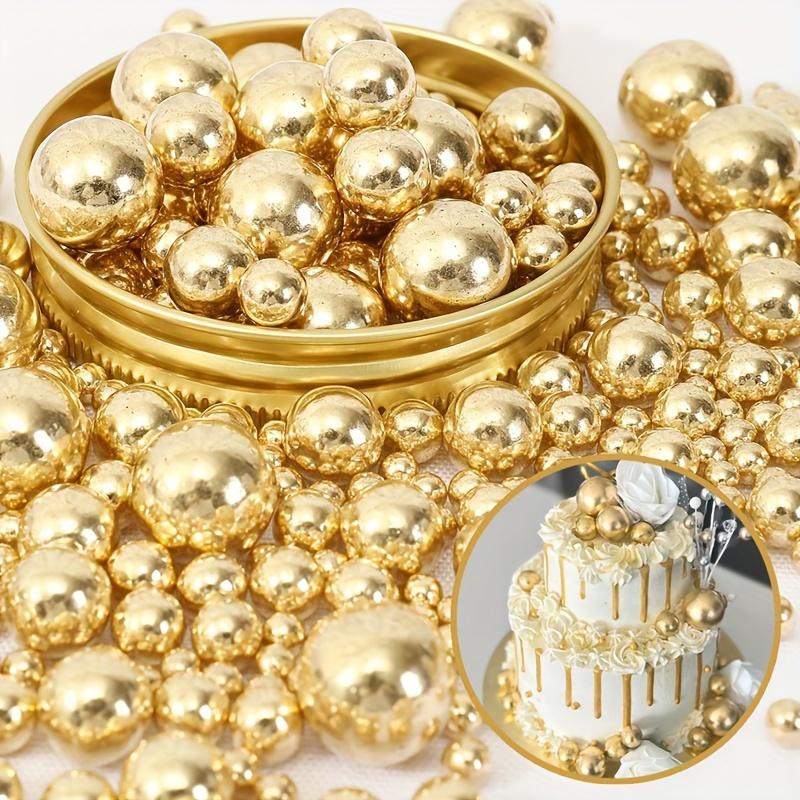 Product Introduction of Golden Pearl Sugar Sprinkles - 85G/130G, Non-Edible Cake & Cupcake Toppers For Weddings, Showers, Birthdays & Christmas Celebrations 4