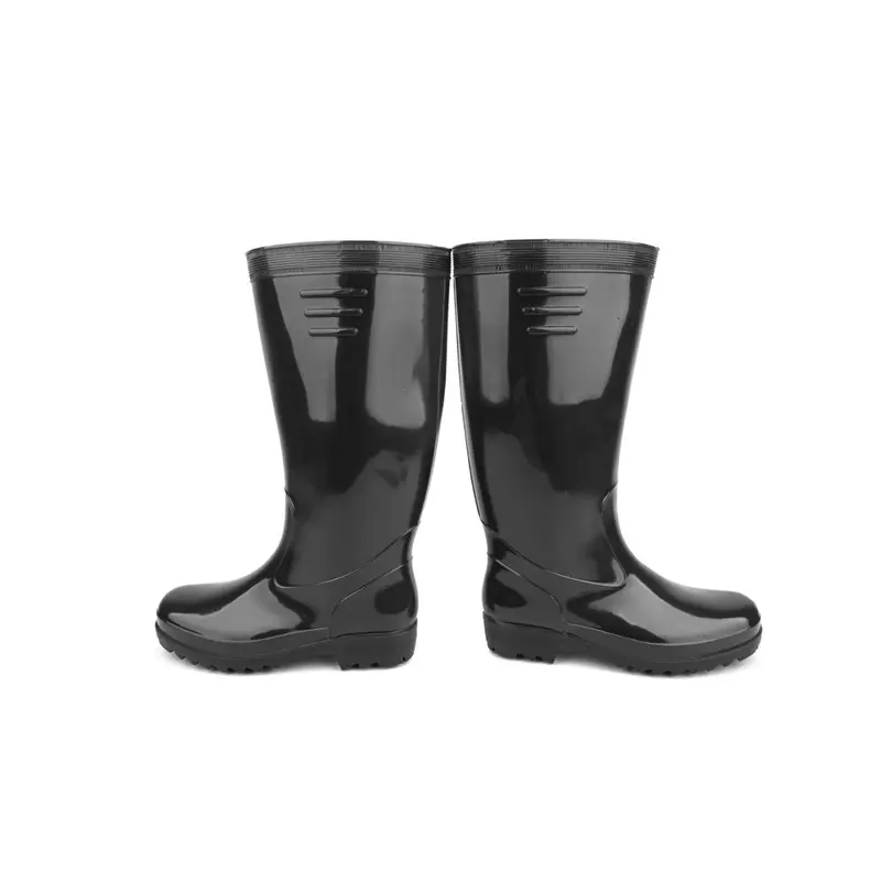 Fusha Boots Hitam 818-2 Sepatu Boots Tinggi Karet Murah Ringan Anti Air Slip 3