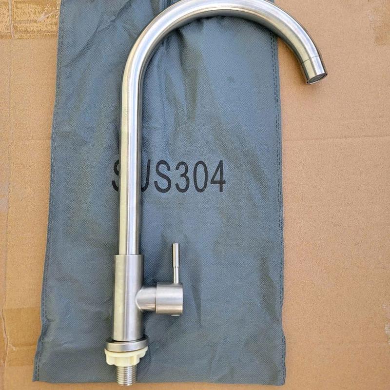  Vòi rửa chén lạnh inox 304 thân ống 24 xoay 360°- Vòi chén lạnh 1 đường nước giá rẻ 
