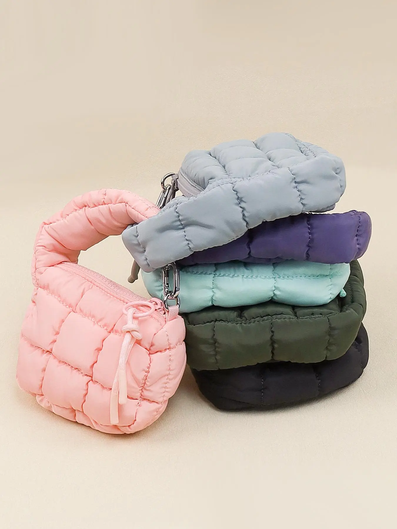 Women's Solid Color Quilted Design Handbag, Fashionable Puffer Design Clutch for Daily Used, Casual Trendy Versatile High-quality Handbag, Micro Bag, Unique Bags, Everyday Bags