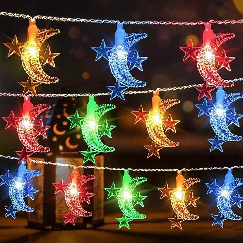 Product Introduction of LED String Decorative String Lights, Star Companion Moon Lights, Outdoor Courtyard LightsFestive Atmosphere Lights, Star Moon Castle Palace Moon Colored Lights, Curtain Lights, Leather String Lights Hanging Light 21