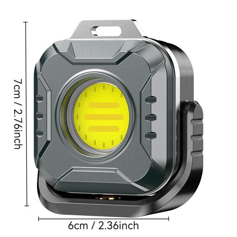 Mini COB Work Light, USB Rechargeable Keychain Light, Magnetic Inspection Light, Camping Light with Multiple Colors Suitable for Hiking Camping Self-defense Emergency Light 1