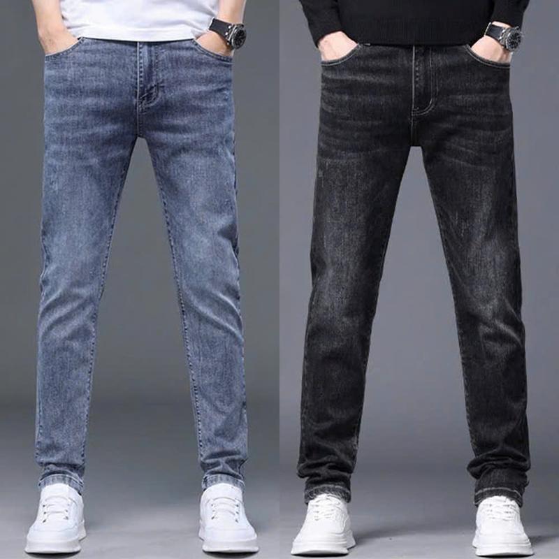  Quần jean nam EMP cao cấp vải jean co giãn 4 chiều form ôm dáng túi quần lớn nhiều màu cơ bản Menswear Pants Denim Có Túi jean  xanh đen 