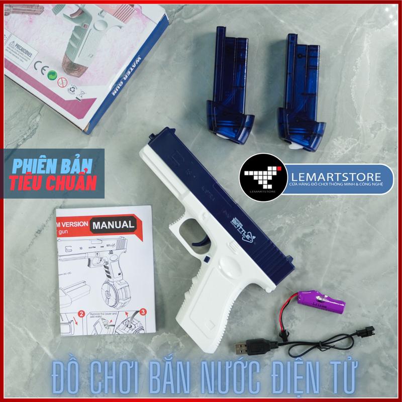 Product Introduction of Đồ chơi phun nước điện tử tự động mô hình GLOCK WATER BATTLE sử dụng pin sạc và tích hợp sẵn 2 bình nước tiện lợi Bộ quà tặng Bé trai Bé gái từ LEMARTSTORE 35