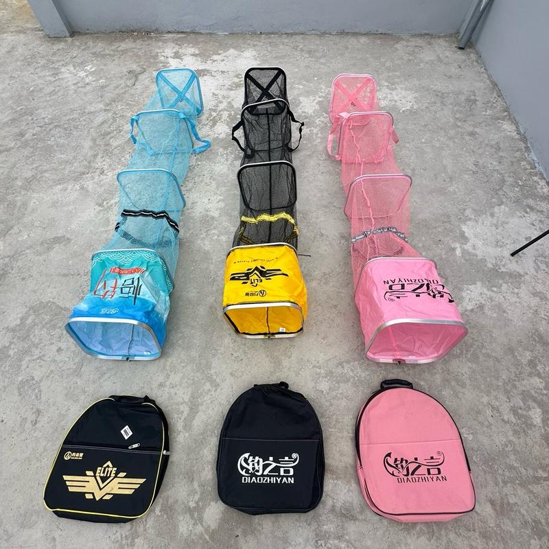 Rọng đựng cá vuông cao cấp khung kim loại siêu bền, lưới tráng keo tặng kèm gạt cá, gỡ lưỡi Fishing