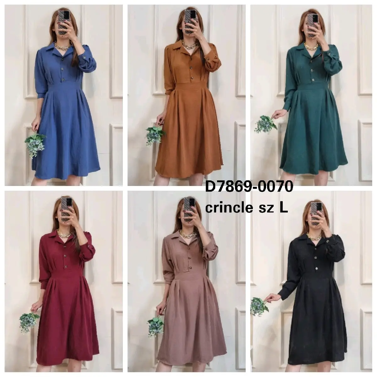 alice dress standart size casual elegant d 7869-2585 Airflow Wanita Midi