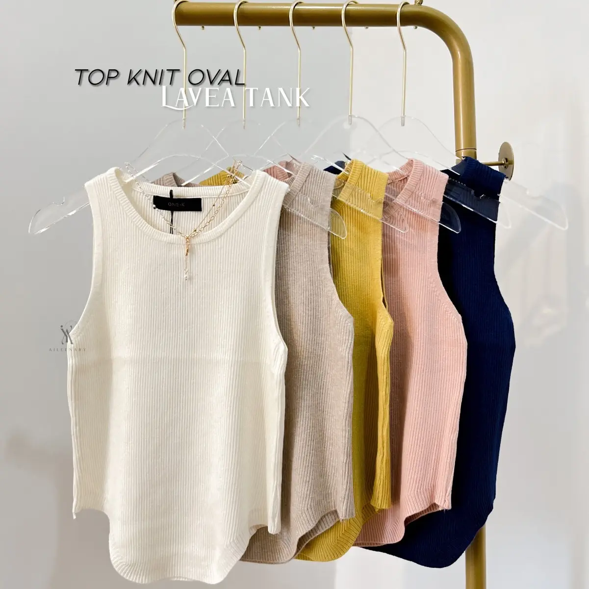 [ Limited Bangkok ] Top Knit Oval - Lavea Tank
