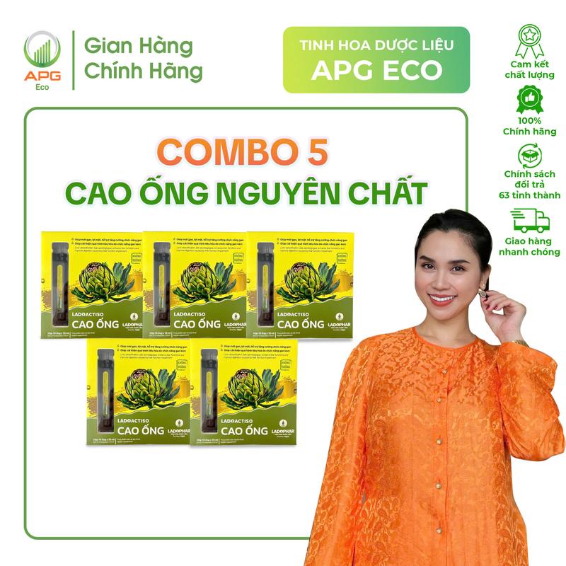 Combo 5 Hộp Cao ống Atiso Nguyên Chất Quy cách 10ml x 10 ống Hộp  