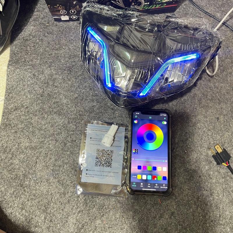 Pha đèn led Exciter 150 (2019+) chỉnh màu điện thoại