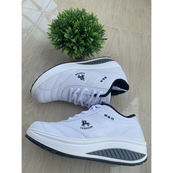 READY STOCK Women Swing Work Single Shoes Black White Nurse Shoes Casual Sneaker 1