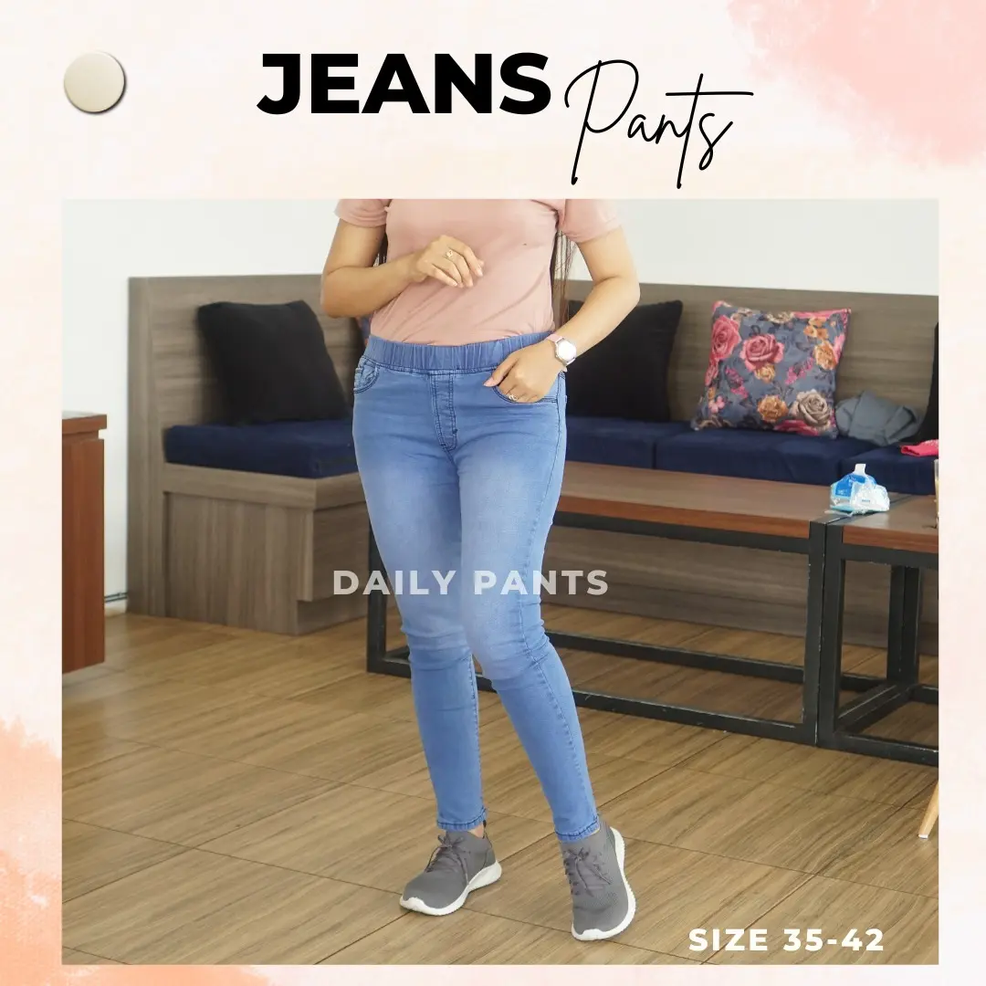SALE ( LIVE ) Celana Wanita Soft Jeans Premium Tebal Size 35-42