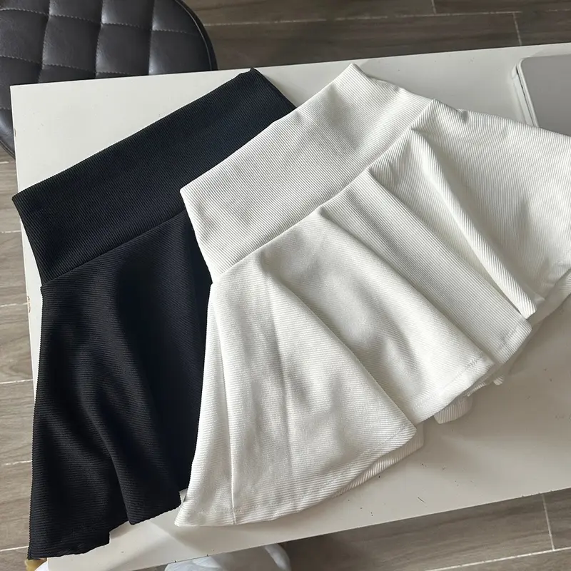 BARBIE DEROSE SKIRT (CÓ QUẦN BẢO HỘ) - Chân Váy Búp Bê Nữ Đơn Giản Lưng Cao Có Lót Chất Thun Gân Xịn 1 Mặt Women (2 MÀU) 1