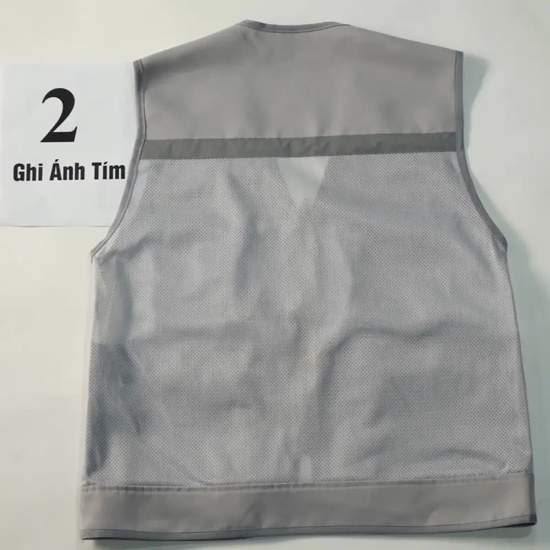 ÁO GHI LÊ PHẢN QUANG BẢO HỘ LAO ĐỘNG , ÁO KỸ THUẬT ,KỸ SƯ MÀU GHÍ ÁNH TÍM Menswear Nam 2