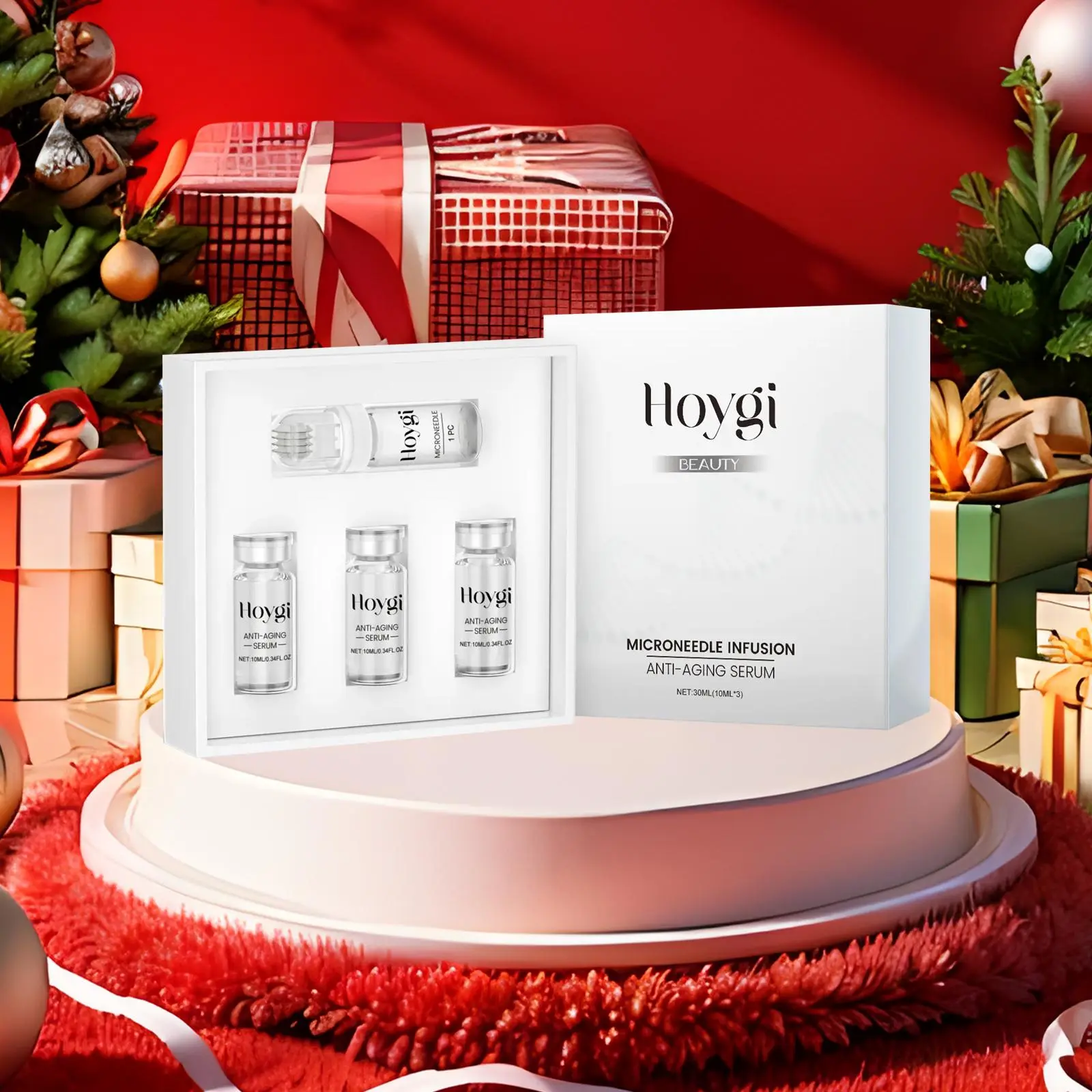 Hyaluronic Acid Facial Skincare Kit, 1 Set Face Serum & Roller Massager, Moisturizing Facial Skin Care Kit for Women & Men