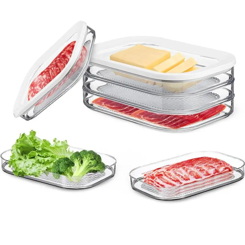 Food Storage Box, 1 Count/2 Counts Food Storage Container with Lid, Reusable Leak-proof Food Preserving Container for Home Kitchen, Utensils 0