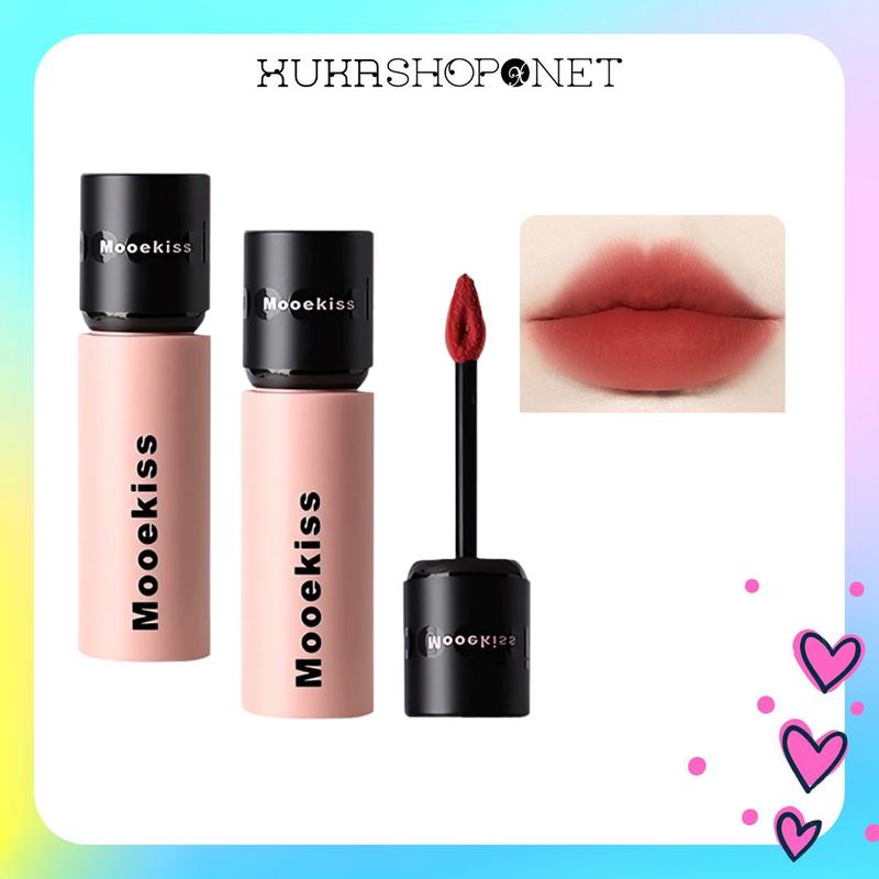  Son kem lì Mooekiss Soft Matte Lip Cream sáng da mỏng nhẹ dưỡng ẩm tint lì không khô môi 3g 
