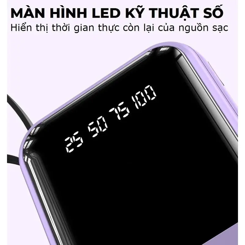Sạc Dự Phòng MINI 30000mAh Với 3 Cổng Ra Tích Hợp Sạc Nhanh - Phụ Kiện 5