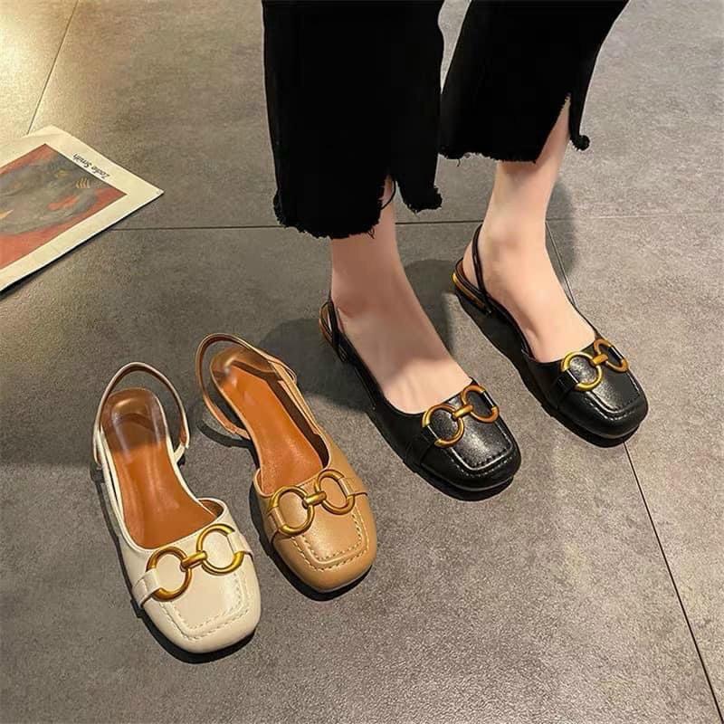 Dép SANDAL MẶT KHOÁ đùi gà nữ tính DéP Shoes GiàY