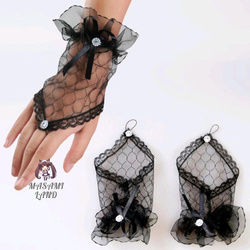 Product Introduction of Masami Land Sarung Tangan Pendek Sexy Lace Pita / Lace Ribbon Gloves 0