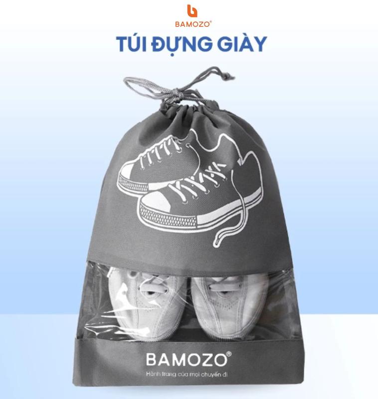Túi đựng giày dép Bamozo chống bụi chống thấm có dây rút tiện dụng bỏ vali du lịch _TDG