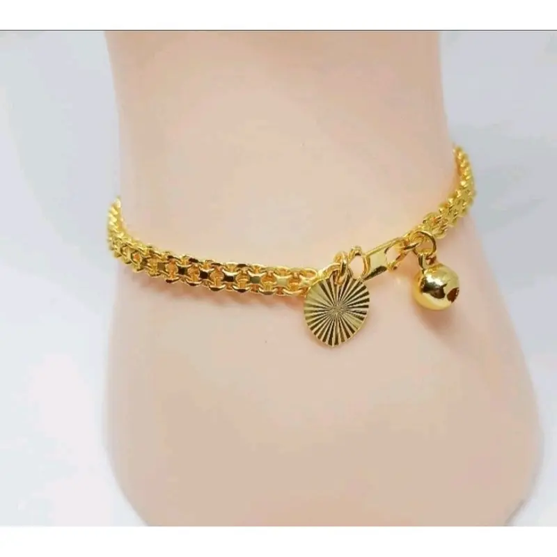 PROMO perhiasan wanita gelang tikar titanium wanita anti luntur anti karat teelaris Gold 0
