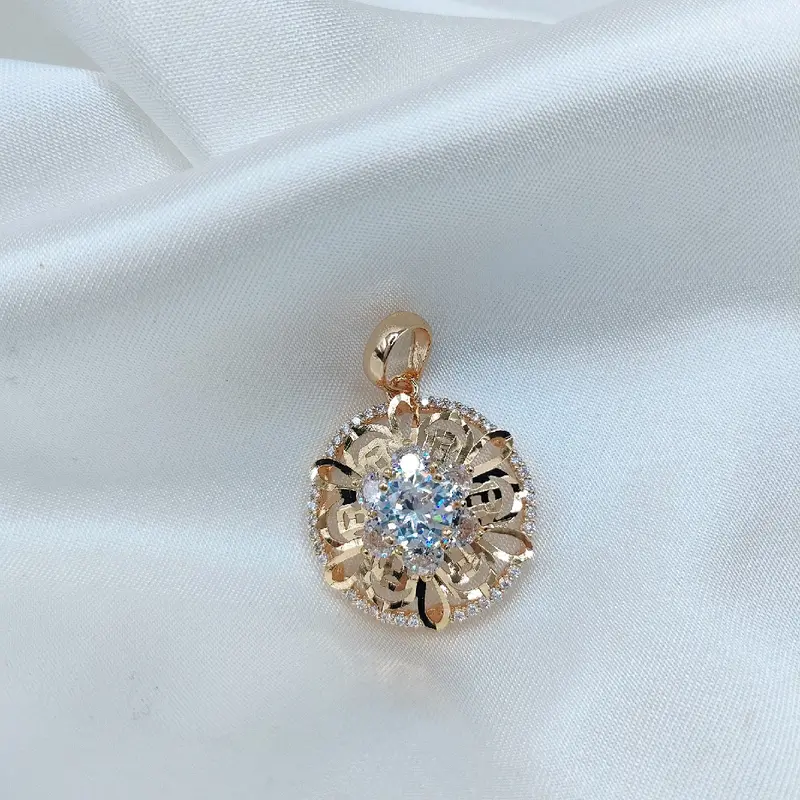 MDD17 Mặt Dây Chuyền Đồng Hoa Mai Màu750 Women Charm Nữ 3