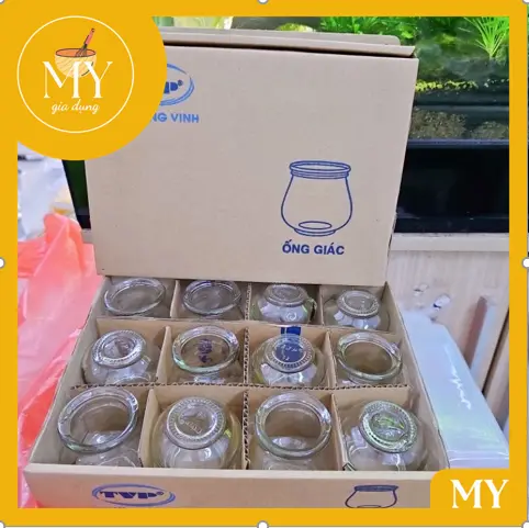 Bộ óng giác hơi 12 óng có 1 que đốt . Bộ 12 vắt hơi thuỷ tinh
