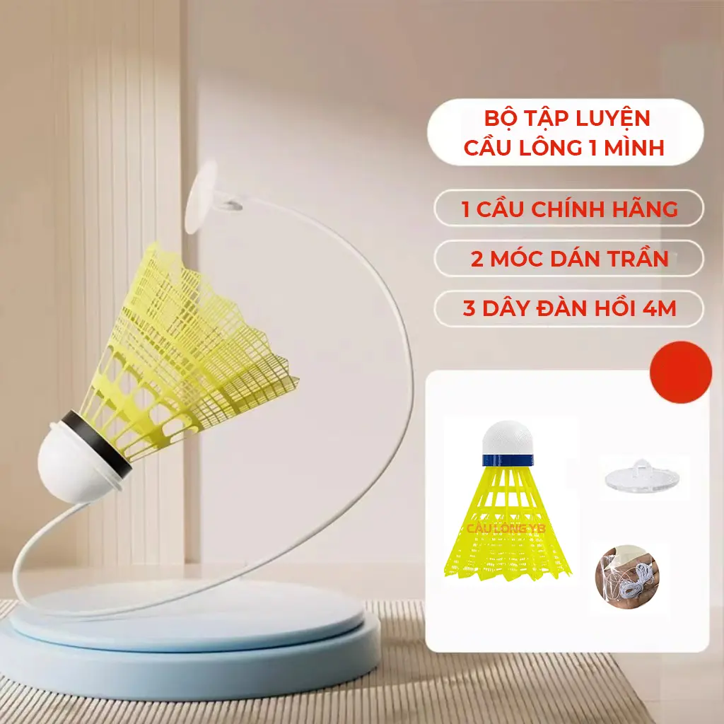 Bộ luyện tập cầu lông trong nhà - cầu lông quay lại luyện tập phản xạ cầu lông một mình