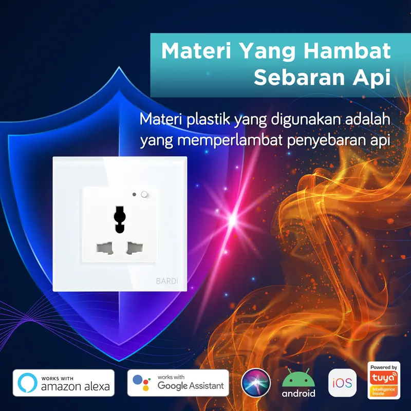 BARDI Smart Wall Socket UNI Max 13A PTH/HTM - Stop Kontak Dinding Pintar Otomatis Wi-Fi Automation 8
