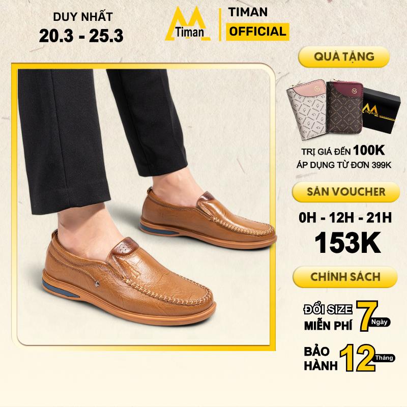 Product Introduction of Giày lười nam chất liệu da bò tây đẹp phong cách công sở giày dự tiệc thiết kế cao cấp bảo hành 5 năm NK37 TIMAN 0