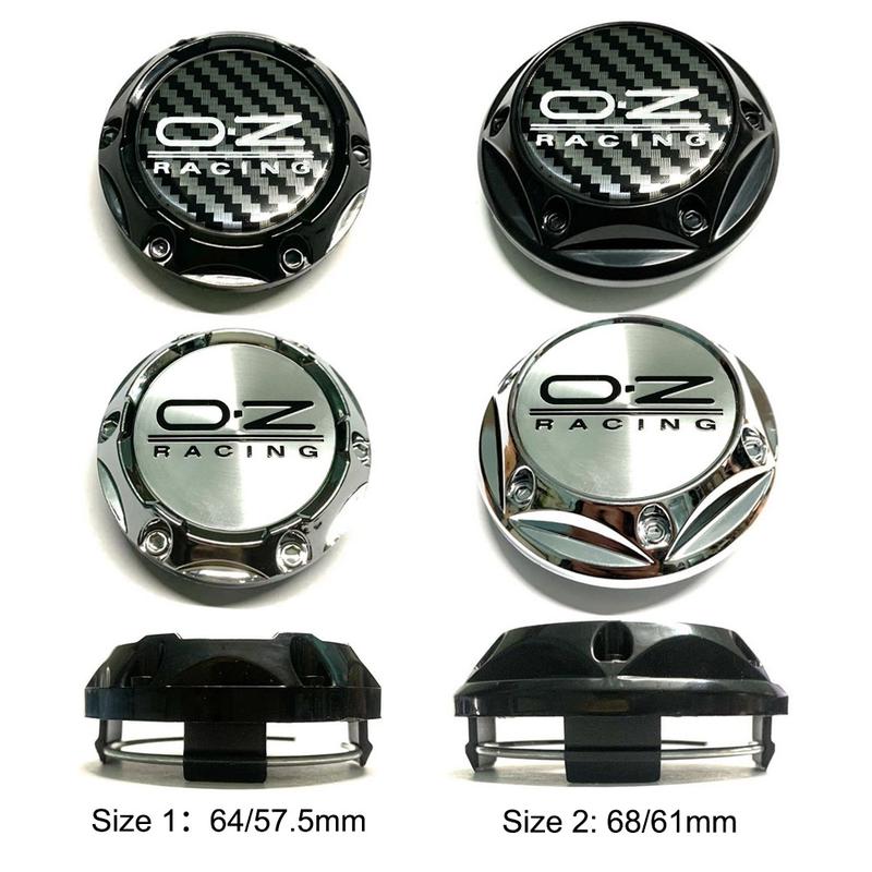 Car modification 4pcs 64mm 68mm Wheel Center Caps Hub Cap Cover Black Chrome High Quanlity Wheel Exterior Decoration for OZ Wheel 0